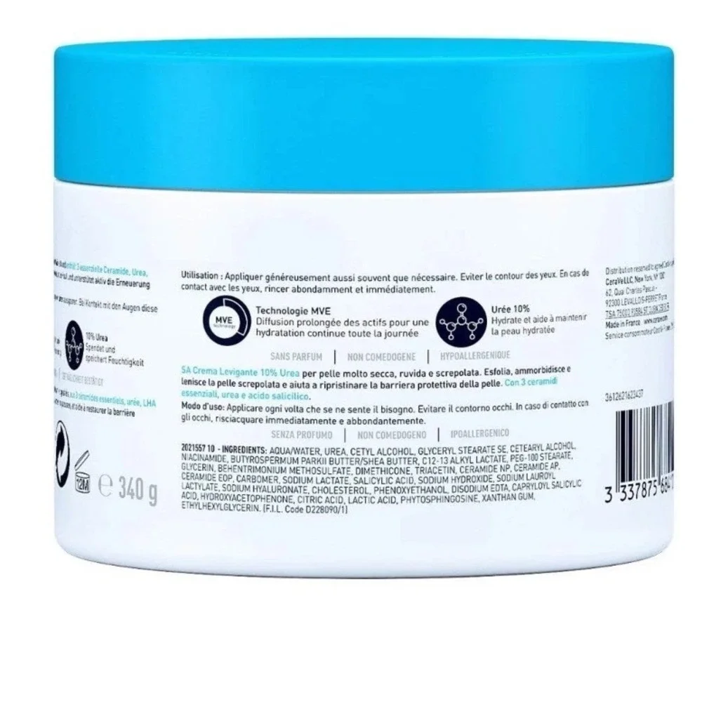 CeraVe SA Cream for Rough & Bumpy Skin 12oz Pack of 2 Salicylic Acid Moisturizer